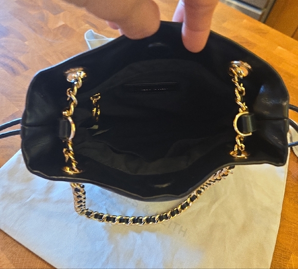 Charles & Keith Black Shoulder Bag with Gold Chain - Picture 4 of 15